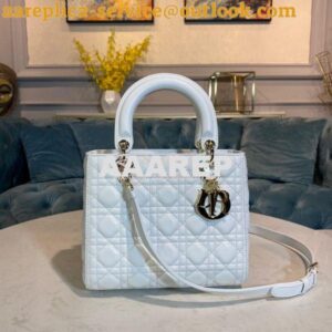 Replica Dior Lady Dior Medium Flap Cover Quilted in Cannage Lambskin L