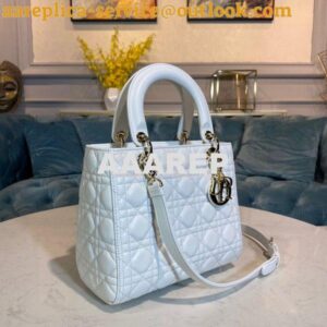 Replica Dior Lady Dior Medium Flap Cover Quilted in Cannage Lambskin L 2