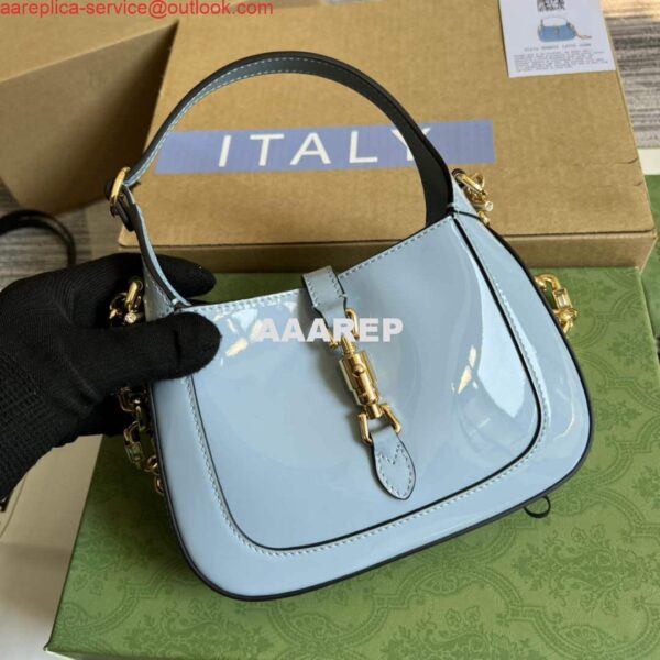 Replica Gucci 699651 Jackie 1961 Mini Shoulder Bag Light blue 8