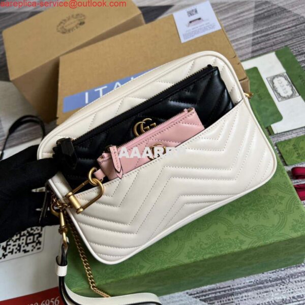 Replica Gucci 699758 Double G multi-use mini bag White 5