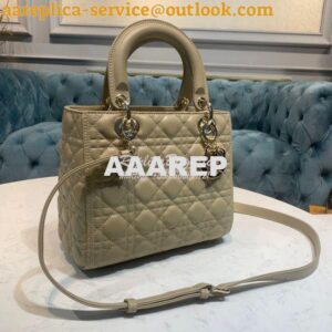 Replica Dior Lady Dior Medium Flap Cover Quilted in Cannage Lambskin L 2