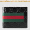 Replica Gucci Black Signature Web Zip Around Wallet 2