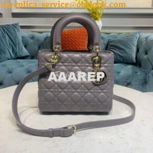 Replica Dior Lady Dior Medium Flap Cover Quilted in Cannage Lambskin L