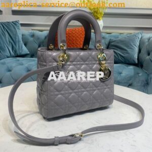 Replica Dior Lady Dior Medium Flap Cover Quilted in Cannage Lambskin L 2