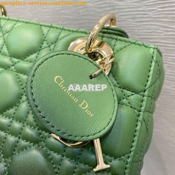 Replica Dior Lady Dior My ABCdior Bag Avocado Gradient Cannage Lambski 5