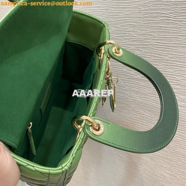 Replica Dior Lady Dior My ABCdior Bag Avocado Gradient Cannage Lambski 10