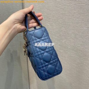 Replica Dior Lady Dior My ABCdior Bag Blue Gradient Cannage Lambskin M 2