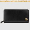 Replica Gucci GG Marmont Bi-fold Wallet In Black Leather