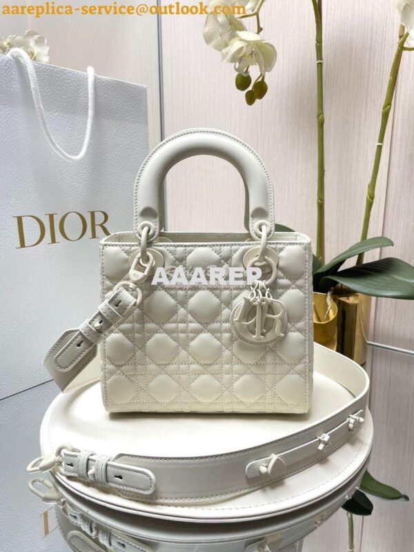 Replica Dior Lady Dior My ABCdior Bag in Latte Ultramatte Cannage Calf 3