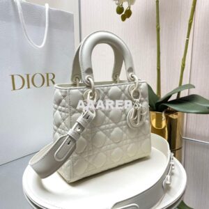 Replica Dior Lady Dior My ABCdior Bag in Latte Ultramatte Cannage Calf 2