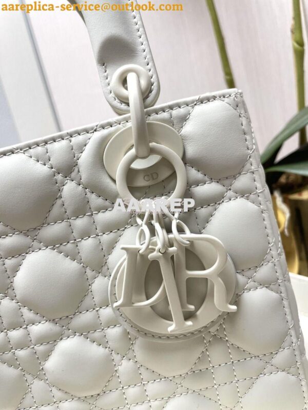 Replica Dior Lady Dior My ABCdior Bag in Latte Ultramatte Cannage Calf 6