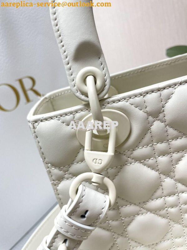 Replica Dior Lady Dior My ABCdior Bag in Latte Ultramatte Cannage Calf 7