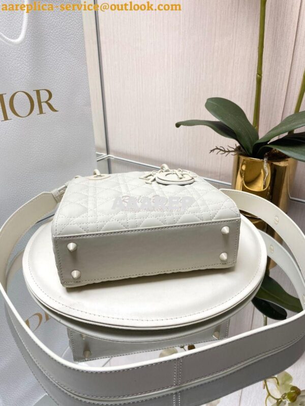 Replica Dior Lady Dior My ABCdior Bag in Latte Ultramatte Cannage Calf 11