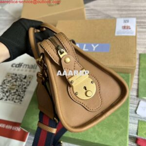 Replica Gucci 715771 Mini top handle bag with Double G Tan