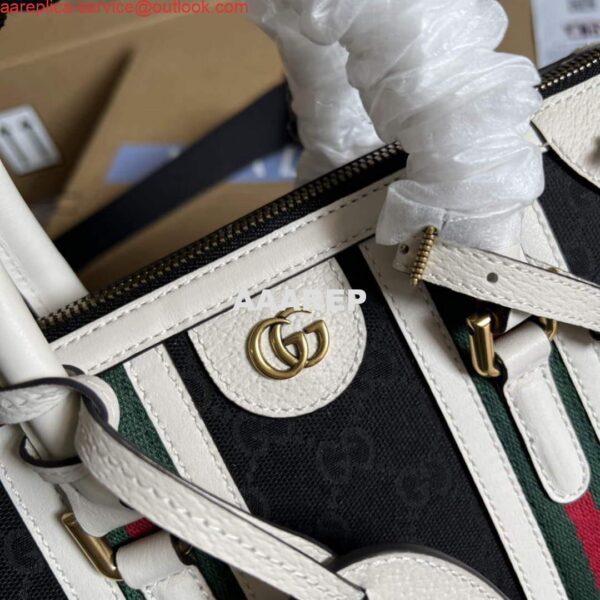 Replica Gucci 715772 Small Canvas Top Handle Bag Black 6