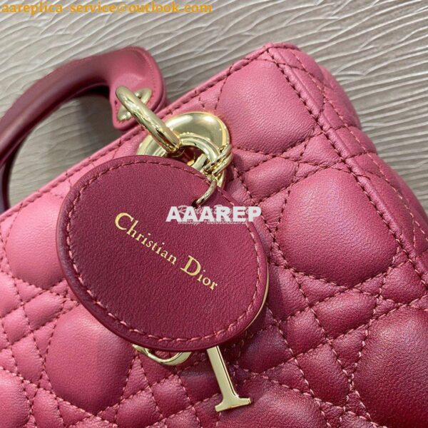 Replica Dior Lady Dior My ABCdior Bag Strawberry Gradient Cannage Lamb 7