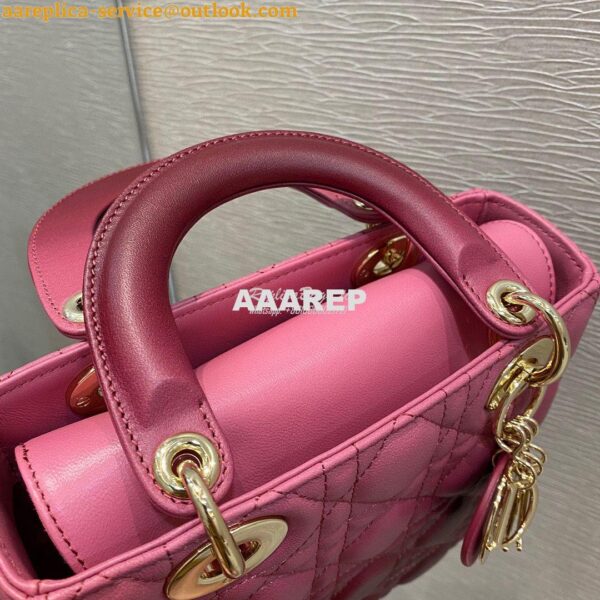 Replica Dior Lady Dior My ABCdior Bag Strawberry Gradient Cannage Lamb 8