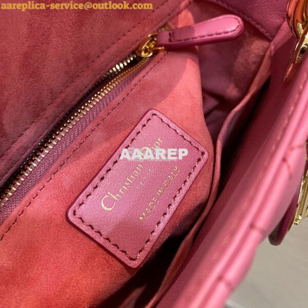 Replica Dior Lady Dior My ABCdior Bag Strawberry Gradient Cannage Lamb 10