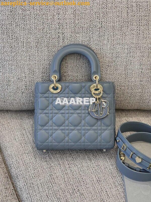 Replica Dior Lady Dior My ABCdior Lambskin Bag with Tonal Enamel Charm 3