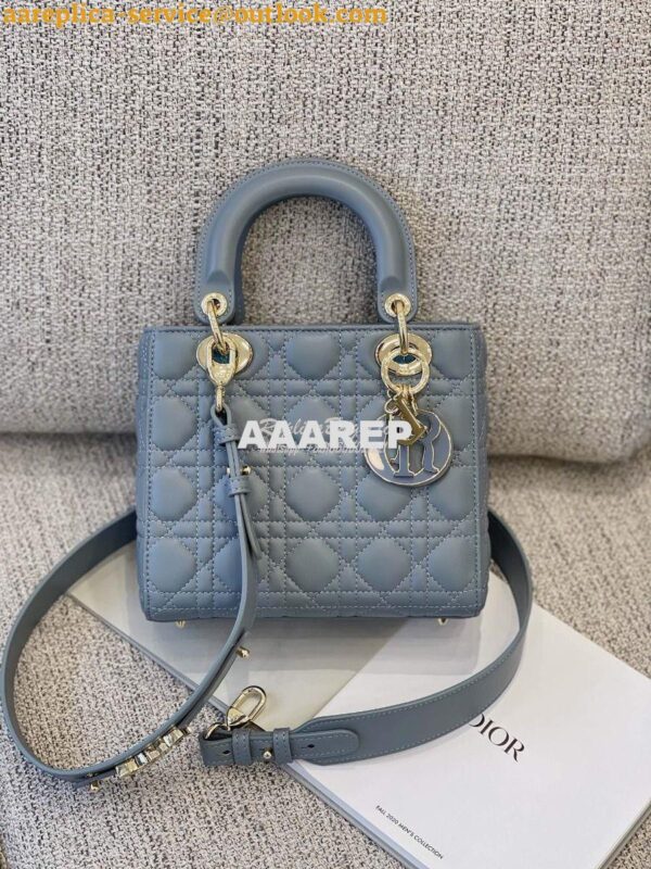 Replica Dior Lady Dior My ABCdior Lambskin Bag with Tonal Enamel Charm 4