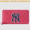 Replica Gucci Original GG Zip Around Wallet With LA Angels Patch