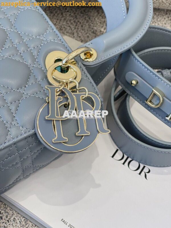 Replica Dior Lady Dior My ABCdior Lambskin Bag with Tonal Enamel Charm 7