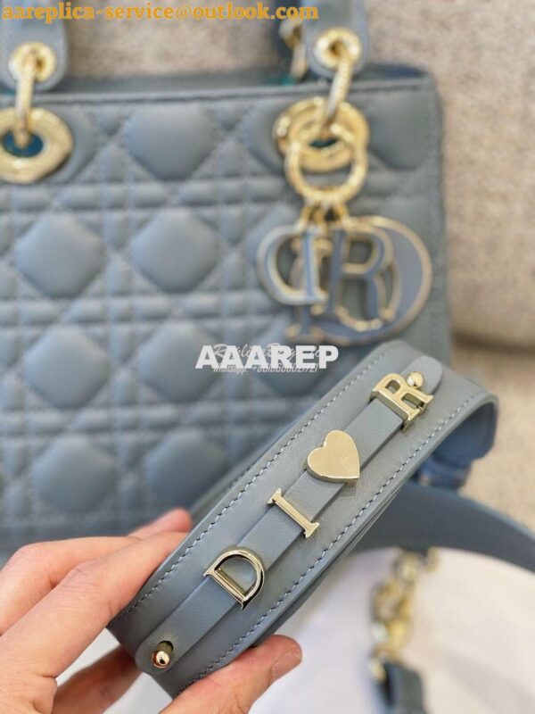 Replica Dior Lady Dior My ABCdior Lambskin Bag with Tonal Enamel Charm 9