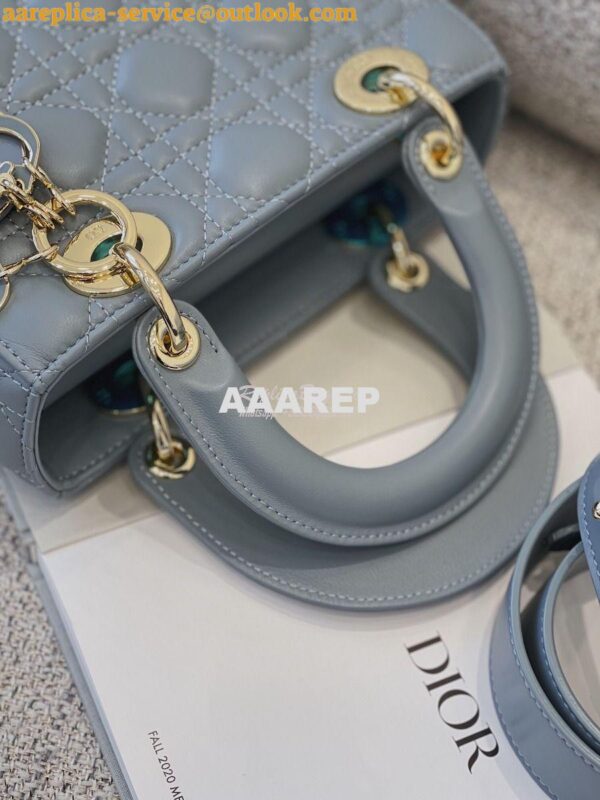 Replica Dior Lady Dior My ABCdior Lambskin Bag with Tonal Enamel Charm 10