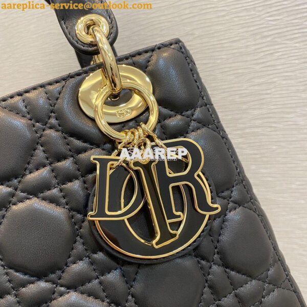 Replica Dior Lady Dior My ABCdior Lambskin Bag with Tonal Enamel Charm 4