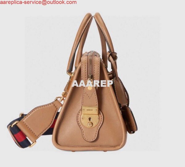 Replica Gucci 715772 Small top handle bag with Double G Brown 5