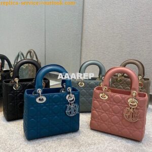 Replica Dior Lady Dior My ABCdior Lambskin Bag with Tonal Enamel Charm