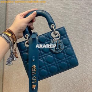 Replica Dior Lady Dior My ABCdior Lambskin Bag with Tonal Enamel Charm 2