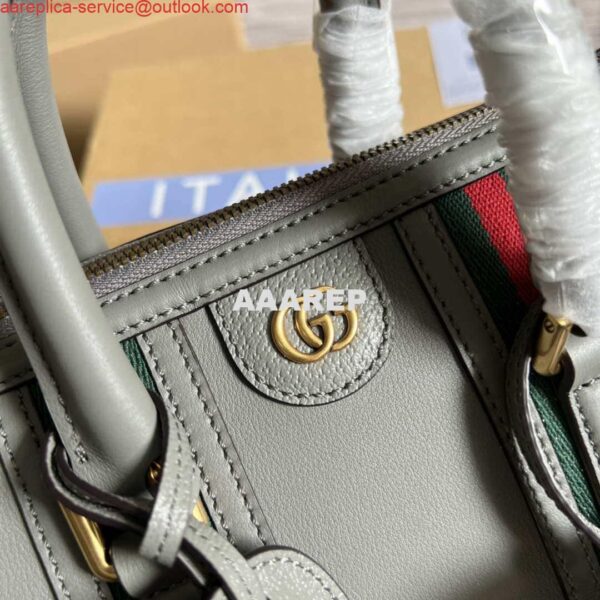 Replica Gucci 715772 Small top handle bag with Double G Gray 6