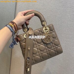 Replica Dior Lady Dior My ABCdior Lambskin Bag with Tonal Enamel Charm 2