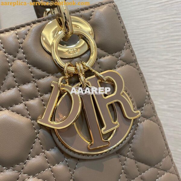 Replica Dior Lady Dior My ABCdior Lambskin Bag with Tonal Enamel Charm 5