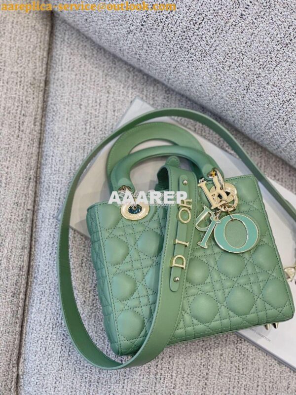 Replica Dior Lady Dior My ABCdior Lambskin Bag with Tonal Enamel Charm 5