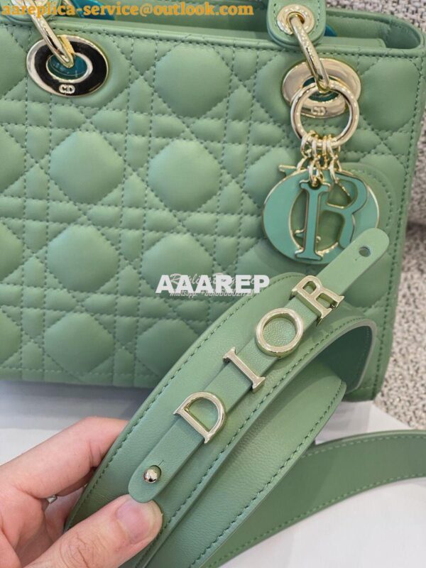 Replica Dior Lady Dior My ABCdior Lambskin Bag with Tonal Enamel Charm 10