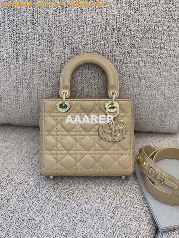 Replica Dior Lady Dior My ABCdior Lambskin Bag with Tonal Enamel Charm 3