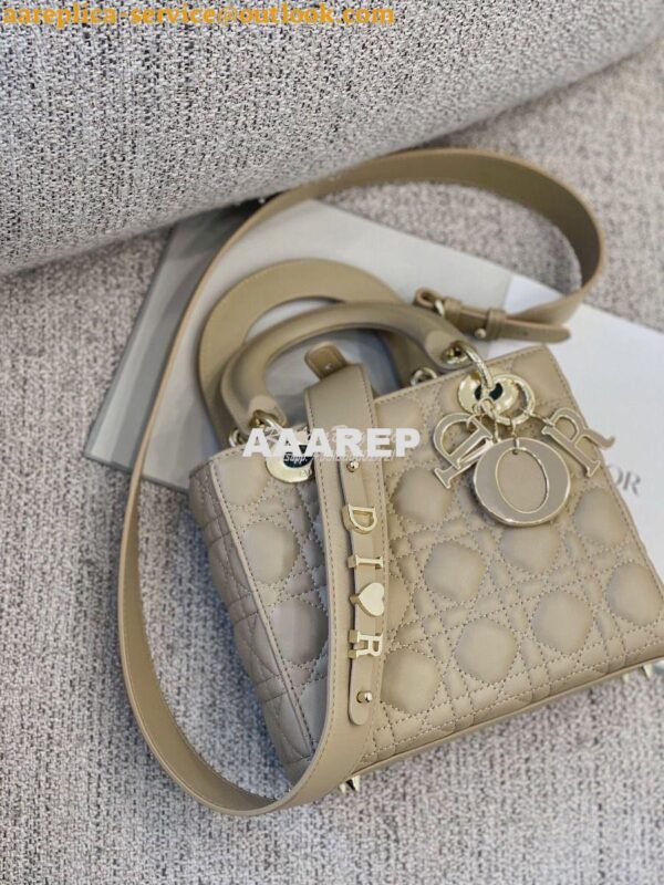 Replica Dior Lady Dior My ABCdior Lambskin Bag with Tonal Enamel Charm 4