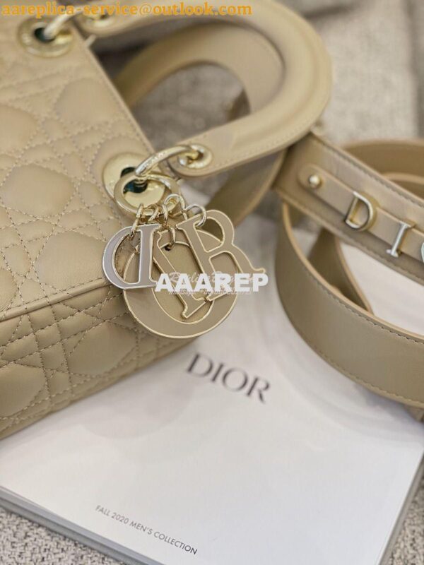 Replica Dior Lady Dior My ABCdior Lambskin Bag with Tonal Enamel Charm 7