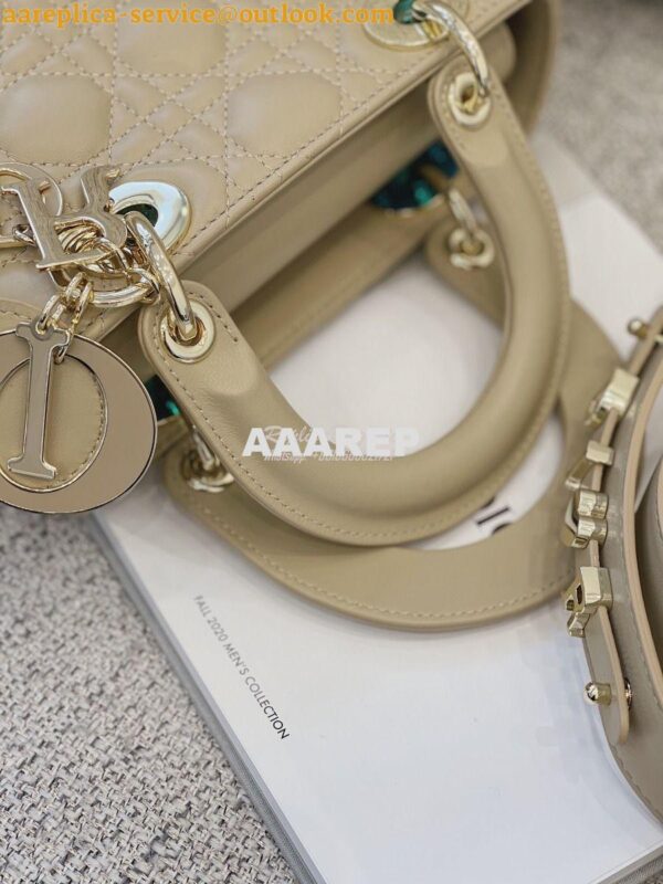 Replica Dior Lady Dior My ABCdior Lambskin Bag with Tonal Enamel Charm 9