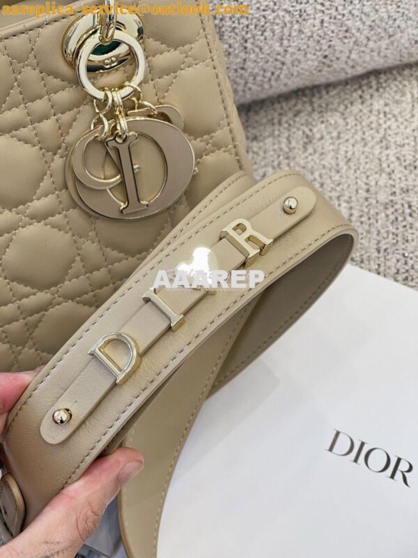 Replica Dior Lady Dior My ABCdior Lambskin Bag with Tonal Enamel Charm 10