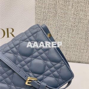 Replica Dior Lady Dior Pouch Lambskin Cannage S0855 Dark Denim 2