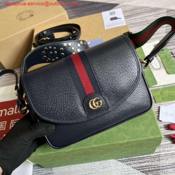 Replica Gucci 722117 Ophidia Mini Gg Shoulder Bag Navy Blue 5