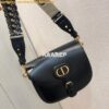 Replica Dior Large "Lady Dior" supple bag in black calfskin leather