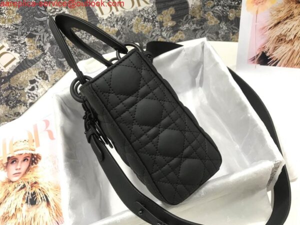 Replica Dior Small Lady My ABCDior Bag Lambskin M0538 logo black 2