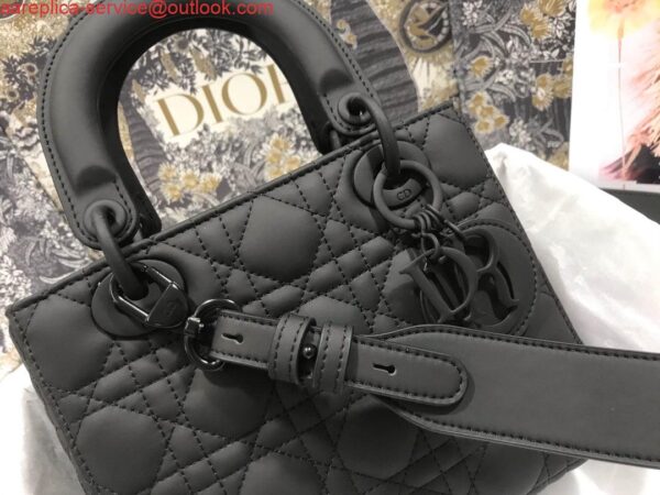 Replica Dior Small Lady My ABCDior Bag Lambskin M0538 logo black 6