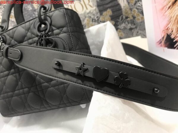 Replica Dior Small Lady My ABCDior Bag Lambskin M0538 logo black 5