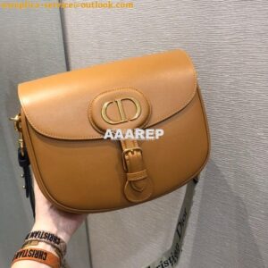 Replica Dior Large Bobby Bag Camel Box Calfskin M9320U