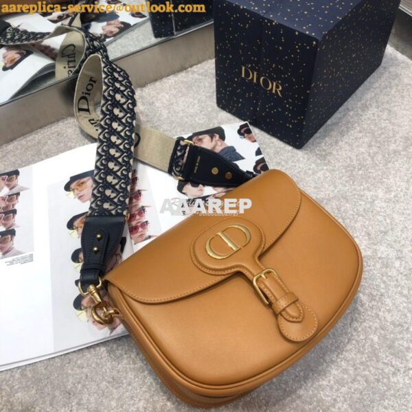 Replica Dior Large Bobby Bag Camel Box Calfskin M9320U 5